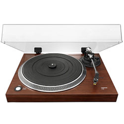 Lenco L-90 USB Two Speed Wooden Turntable With Walnut Veneer